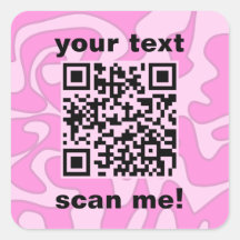 Código QR Pastel Bubblegum Rosa Cute Moderno