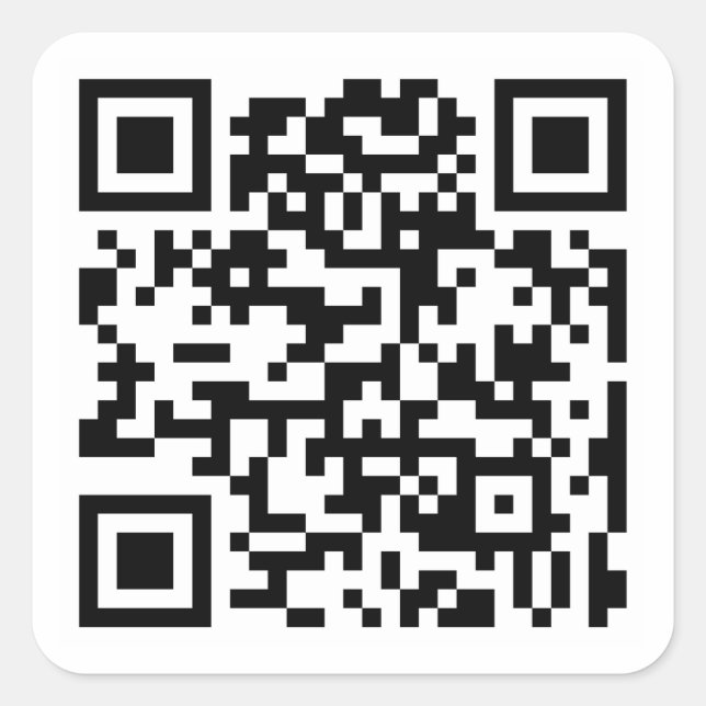 Pegatina Cuadrada Código QR - pegatinas (Anverso)