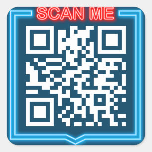 Pegatina Cuadrada Código QR personalizado