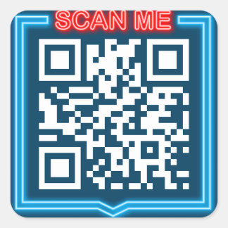 Pegatina Cuadrada Código QR personalizado