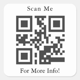 Pegatina Cuadrada Código QR personalizado