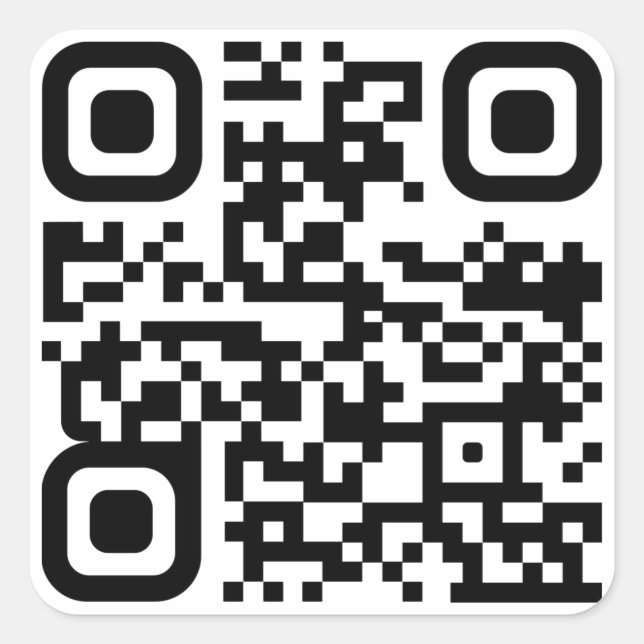 Pegatina Cuadrada Código QR personalizado (Anverso)