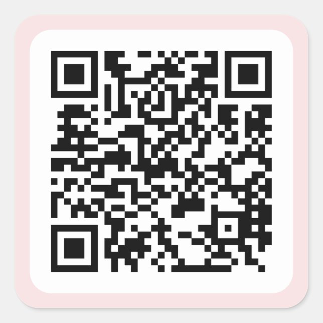 Pegatina Cuadrada Código QR personalizado (Anverso)