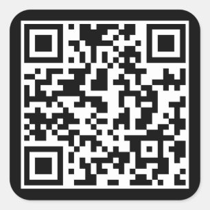 Pegatina Cuadrada CÓDIGO QR personalizado