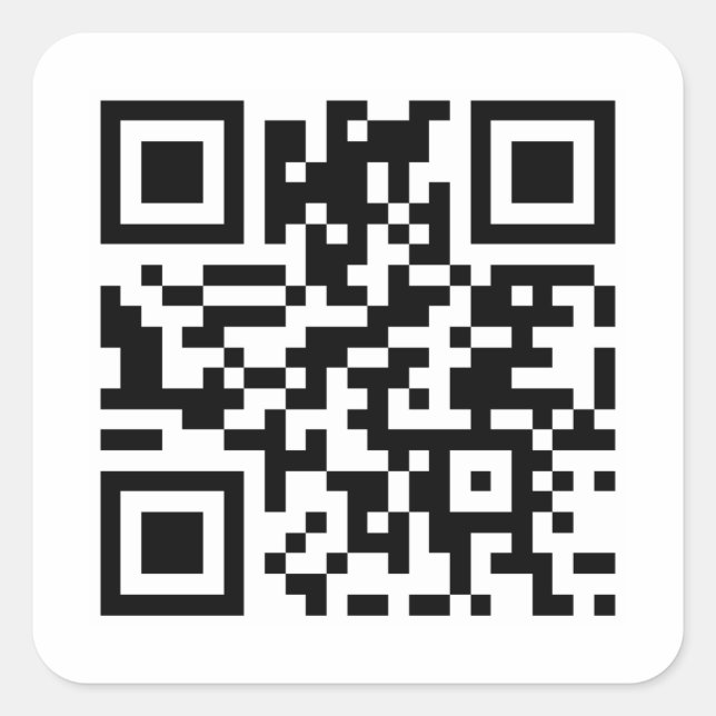 Pegatina Cuadrada Código QR personalizado (Anverso)
