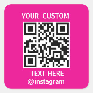 Pegatina Cuadrada Código QR personalizado colorido Simple QR para
