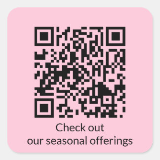 Pegatina Cuadrada Código QR personalizado Generar URL