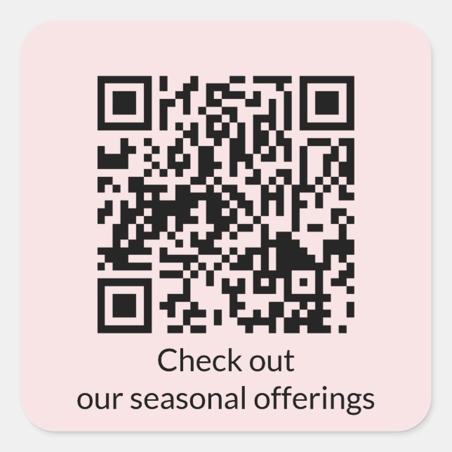 Pegatina Cuadrada Código QR personalizado Generar URL (Anverso)