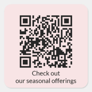 Pegatina Cuadrada Código QR personalizado Generar URL