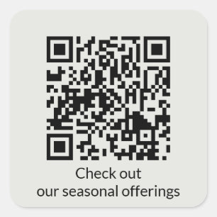 Pegatina Cuadrada Código QR personalizado Generar URL