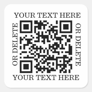 Pegatina Cuadrada Código QR Personalizado Para Escanear
