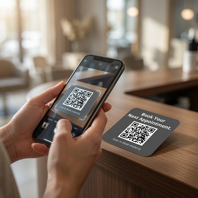 Pegatina Cuadrada Código QR personalizado para tu próximo turno para (Subido por el creador)
