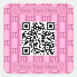 Pegatina Cuadrada Código QR PII Fun and Fancy