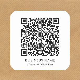 Pegatina Cuadrada Código QR Promocional Moderno