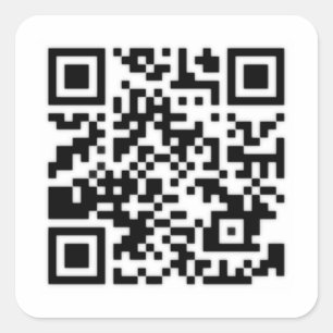 Pegatina Cuadrada Código Qr RickRoll Gif