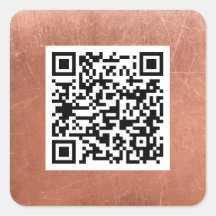 Código QR simple Elegante Copper Bronze Profesiona