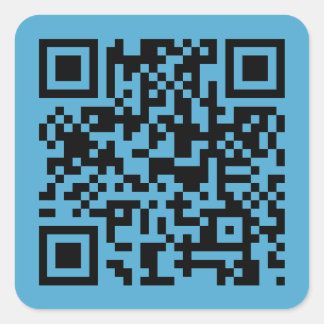Pegatina Cuadrada Código QR simple Minimalista moderno Personalizar