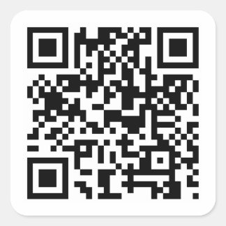 Pegatina Cuadrada Código QR simple Minimalista moderno Personalizar