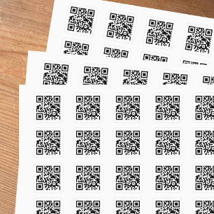 Pegatina Cuadrada Código QR - Simplemente ingrese la URL de su sitio