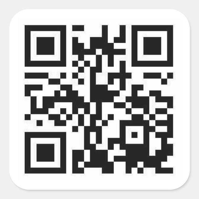 Pegatina Cuadrada Código rápido (código QR) (Anverso)