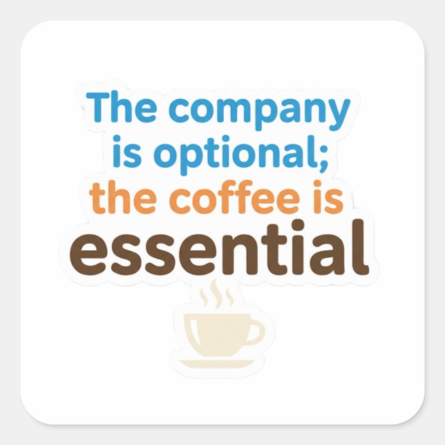 Pegatina Cuadrada Coffee Lover Daily Ritual Sticker (Anverso)