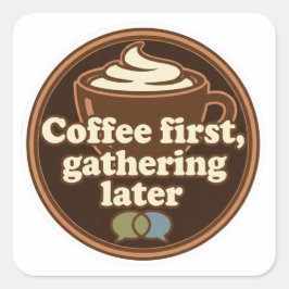 Pegatina Cuadrada Coffee Lover Daily Ritual Sticker