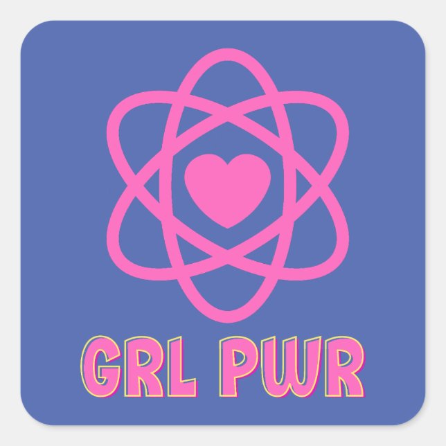 Pegatina Cuadrada Cojín decorativo de alimentación chica (Anverso)