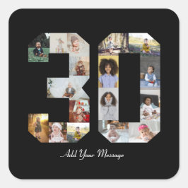 Pegatina Cuadrada Colaje de fotos número 30