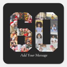 Pegatina Cuadrada Colaje de fotos número 60