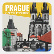 Colaje del horizonte de la Ciudad Vieja de Praga, 