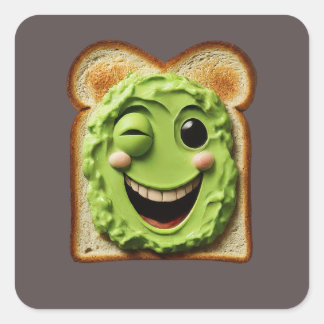 Pegatina Cuadrada Colección animada de Pegatinas de desayuno