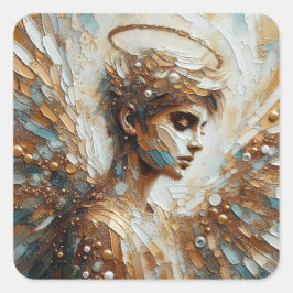 Pegatina Cuadrada Colección de arte Angel - Angel Series