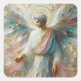 Pegatina Cuadrada Colección de arte de la serie Halo - Angel