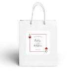 Pegatina Cuadrada Colección de Bodas de tarjetas de reproducción de<br><div class="desc">Celebra con estilo estos stickers de boda elegantes y muy modernos. Este diseño es fácil de personalizar con la redacción de su evento especial y sus invitados estarán encantados cuando reciban a estos fabulosos pegatinas.</div>
