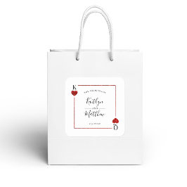 Pegatina Cuadrada Colección de Bodas de tarjetas de reproducción de 