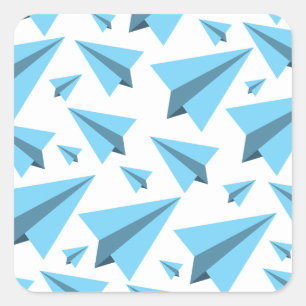 Pegatina Cuadrada ¡Colección de Fiestas de aviones!