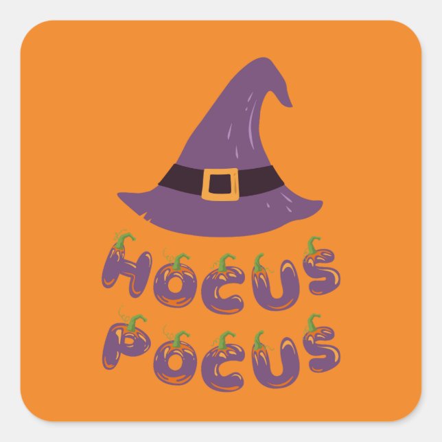 Pegatina Cuadrada ¡Colección de fiestas de Halloween! (Anverso)