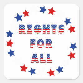 Pegatina Cuadrada ¡Colección de Fiestas de las Elecciones en Estados