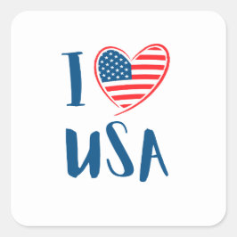 Pegatina Cuadrada ¡Colección de Fiestas de las Elecciones en Estados