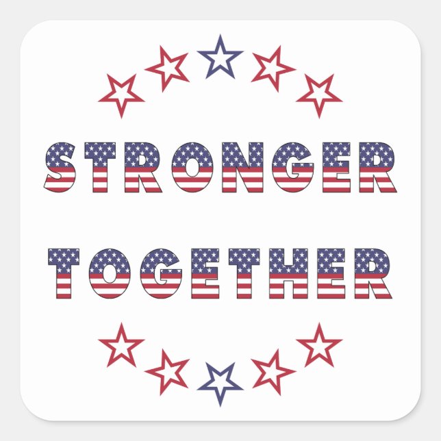 Pegatina Cuadrada ¡Colección de Fiestas de las Elecciones en Estados (Anverso)