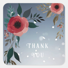 Pegatina Cuadrada Colección de invitaciones a la boda Poppy of Love