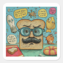 Pegatina Cuadrada Colección de Pegatinas divertidísima "Chistes de p