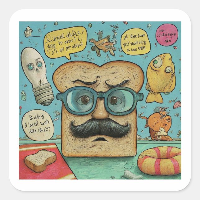 Pegatina Cuadrada Colección de Pegatinas divertidísima "Chistes de p (Anverso)