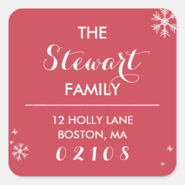 Pegatina Cuadrada Colección de saludos de Chalkboard