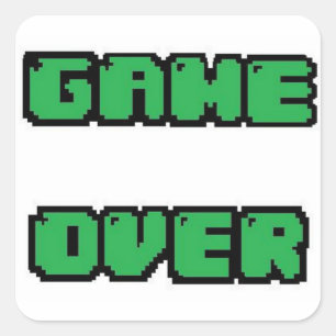 Pegatina Cuadrada Colección GAME OVER