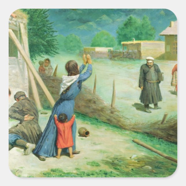 Pegatina Cuadrada Colección media, 1891 (Anverso)