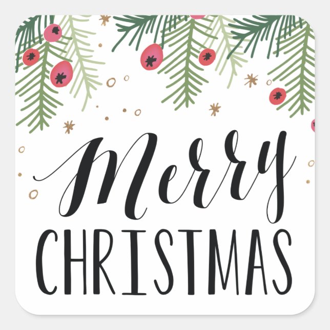 Pegatina Cuadrada Colección Merry Berry (Anverso)