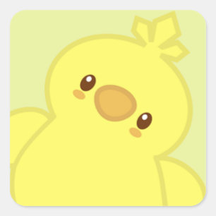 Pegatina Cuadrada Colin the Chick