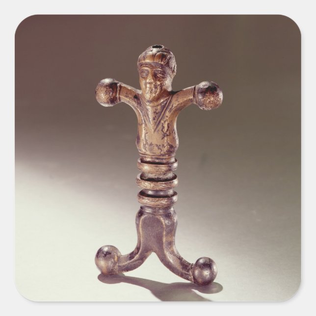 Pegatina Cuadrada Colina de espada antropoide (Anverso)