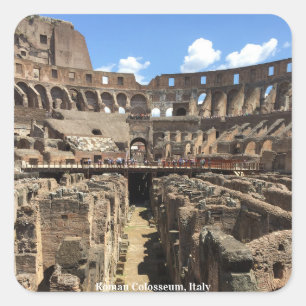 Pegatina Cuadrada Coliseo romano, Italia Fotografía